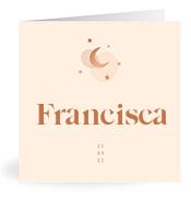 Geboortekaartje naam Francisca m1
