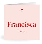 Geboortekaartje naam Francisca m3
