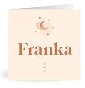 Geboortekaartje naam Franka m1