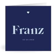 Geboortekaartje naam Franz j3