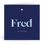 Geboortekaartje naam Fred j3