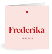 Geboortekaartje naam Frederika m3
