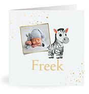 Geboortekaartje naam Freek j2
