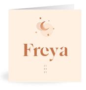 Geboortekaartje naam Freya m1