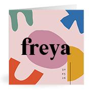 Geboortekaartje naam Freya m2