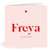 Geboortekaartje naam Freya m3