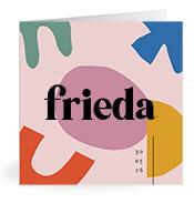 Geboortekaartje naam Frieda m2