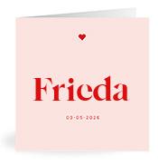 Geboortekaartje naam Frieda m3