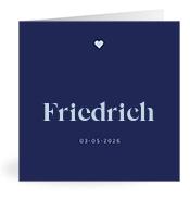 Geboortekaartje naam Friedrich j3