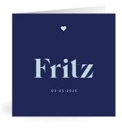 Geboortekaartje naam Fritz j3