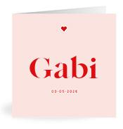 Geboortekaartje naam Gabi m3
