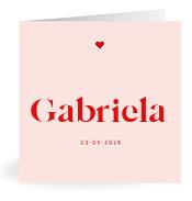 Geboortekaartje naam Gabriela m3