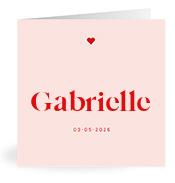 Geboortekaartje naam Gabrielle m3