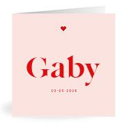 Geboortekaartje naam Gaby m3