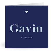 Geboortekaartje naam Gavin j3
