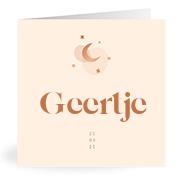 Geboortekaartje naam Geertje m1