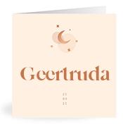 Geboortekaartje naam Geertruda m1