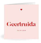 Geboortekaartje naam Geertruida m3