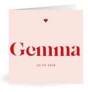 Geboortekaartje naam Gemma m3