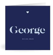 Geboortekaartje naam George j3