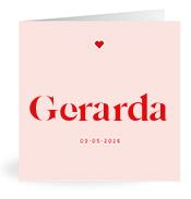 Geboortekaartje naam Gerarda m3