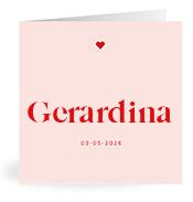 Geboortekaartje naam Gerardina m3