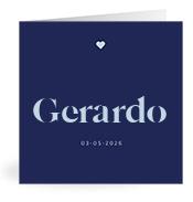 Geboortekaartje naam Gerardo j3