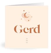 Geboortekaartje naam Gerd m1
