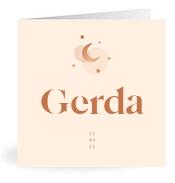 Geboortekaartje naam Gerda m1