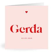 Geboortekaartje naam Gerda m3