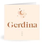 Geboortekaartje naam Gerdina m1