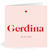 Geboortekaartje naam Gerdina m3