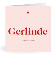 Geboortekaartje naam Gerlinde m3