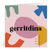 Geboortekaartje naam Gerritdina m2