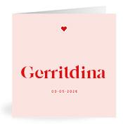 Geboortekaartje naam Gerritdina m3