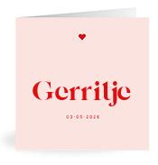 Geboortekaartje naam Gerritje m3