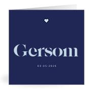 Geboortekaartje naam Gersom j3