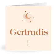 Geboortekaartje naam Gertrudis m1