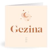 Geboortekaartje naam Gezina m1