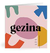 Geboortekaartje naam Gezina m2