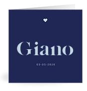 Geboortekaartje naam Giano j3