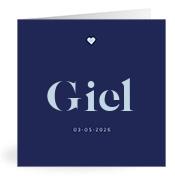 Geboortekaartje naam Giel j3