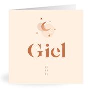 Geboortekaartje naam Giel m1