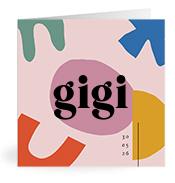 Geboortekaartje naam Gigi m2