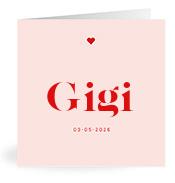 Geboortekaartje naam Gigi m3