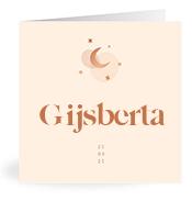 Geboortekaartje naam Gijsberta m1