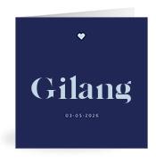 Geboortekaartje naam Gilang j3