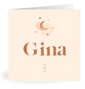 Geboortekaartje naam Gina m1