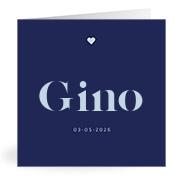 Geboortekaartje naam Gino j3