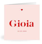 Geboortekaartje naam Gioia m3